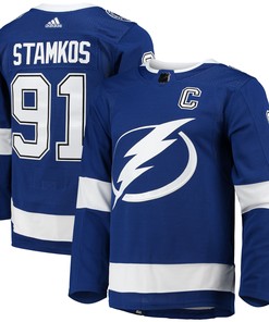 Steven Stamkos Tampa Bay Lightning Adidas Home Captain Patch Primegreen Authentic Pro Player Jersey - Blue Nhl