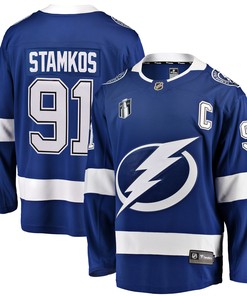 Steven Stamkos Tampa Bay Lightning Fanatics Branded Home 2022 Stanley Cup Final Breakaway Player Jersey - Blue Nhl