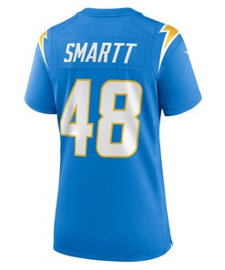 Stone Smartt 48 Los Angeles Chargers Women's Game Player Jersey - Powder Blue