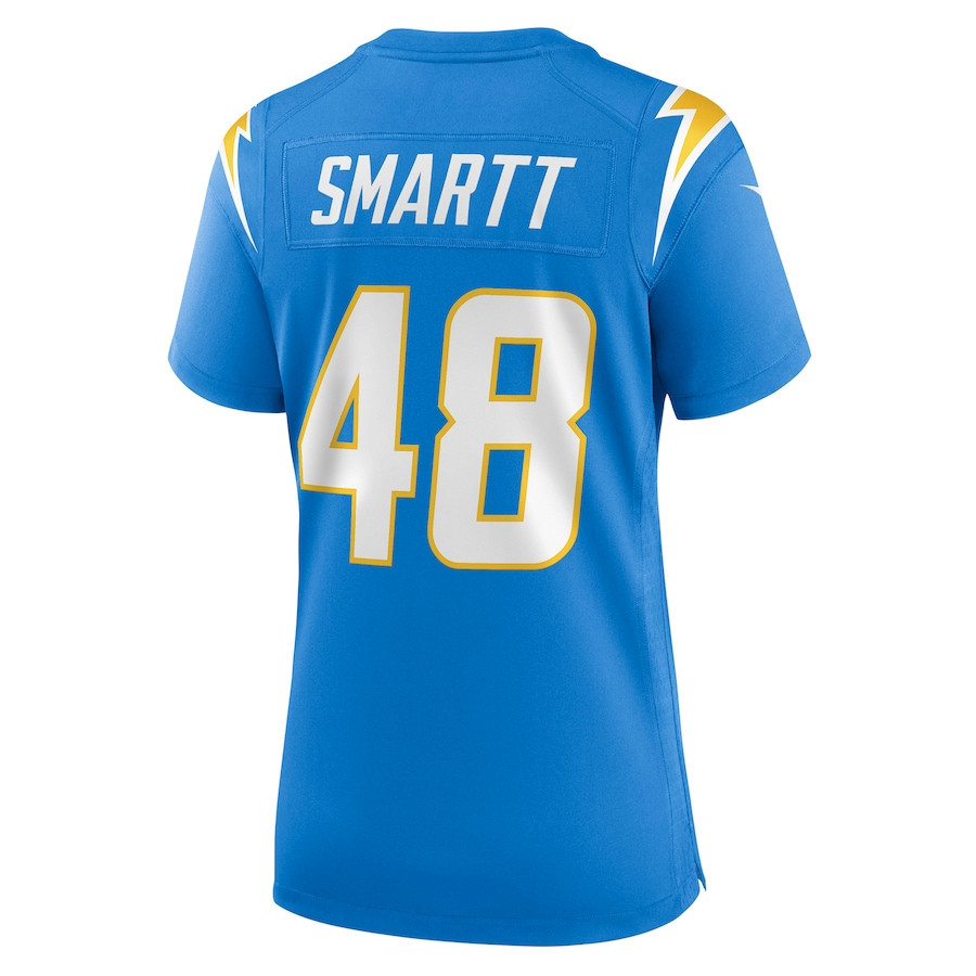 Stone Smartt 48 Los Angeles Chargers Women's Game Player Jersey - Powder Blue