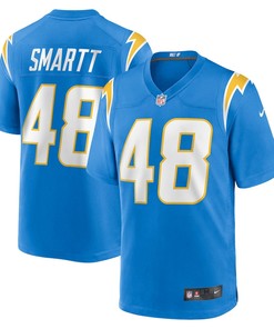 Stone Smartt Los Angeles Chargers Game Player Jersey - Powder Blue