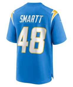 Stone Smartt Los Angeles Chargers Game Player Jersey - Powder Blue
