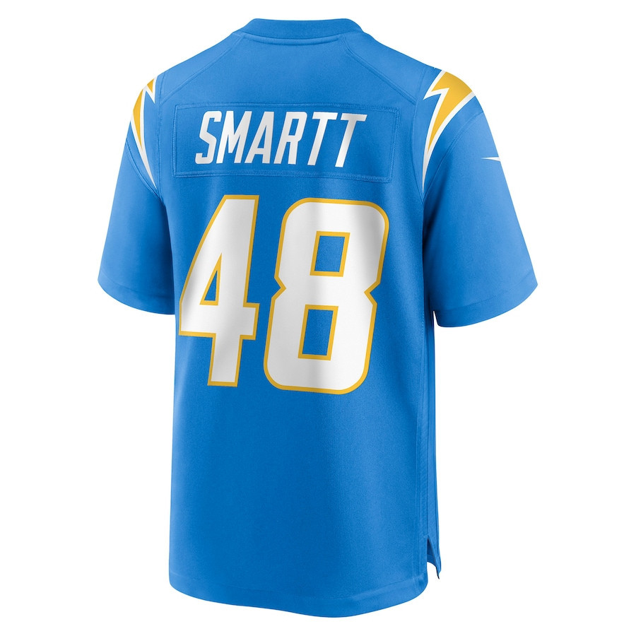 Stone Smartt Los Angeles Chargers Game Player Jersey - Powder Blue