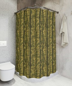 Stylish Bamboo Shower Curtain with Home Decor Design - Perfect for Modern Bathrooms