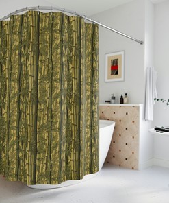 Stylish Bamboo Shower Curtain with Home Decor Design - Perfect for Modern Bathrooms