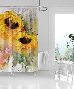 Stylish Bathroom Shower Curtain - Waterproof Fabric
