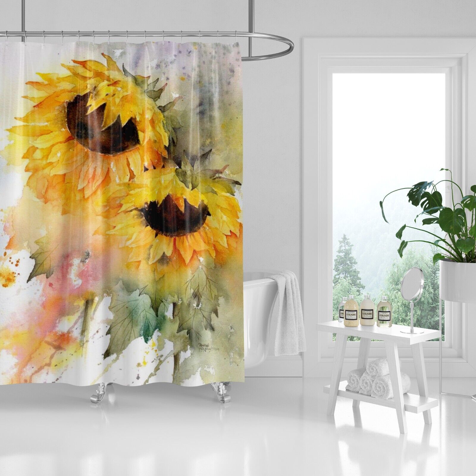 Stylish Bathroom Shower Curtain - Waterproof Fabric