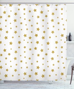 Stylish Yellow Stars Pattern Birthday Shower Curtain - Cute Bathroom Decor