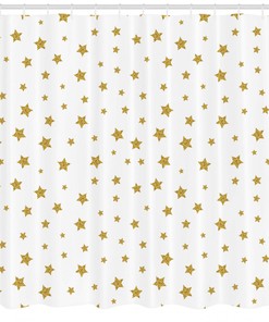 Stylish Yellow Stars Pattern Birthday Shower Curtain - Cute Bathroom Decor