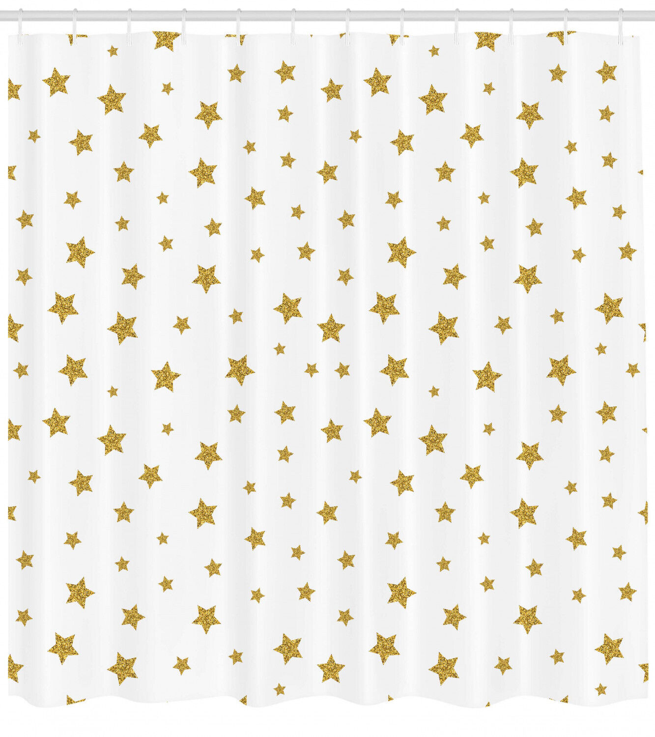 Stylish Yellow Stars Pattern Birthday Shower Curtain - Cute Bathroom Decor