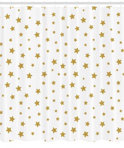 Stylish Yellow Stars Pattern Birthday Shower Curtain - Cute Bathroom Decor