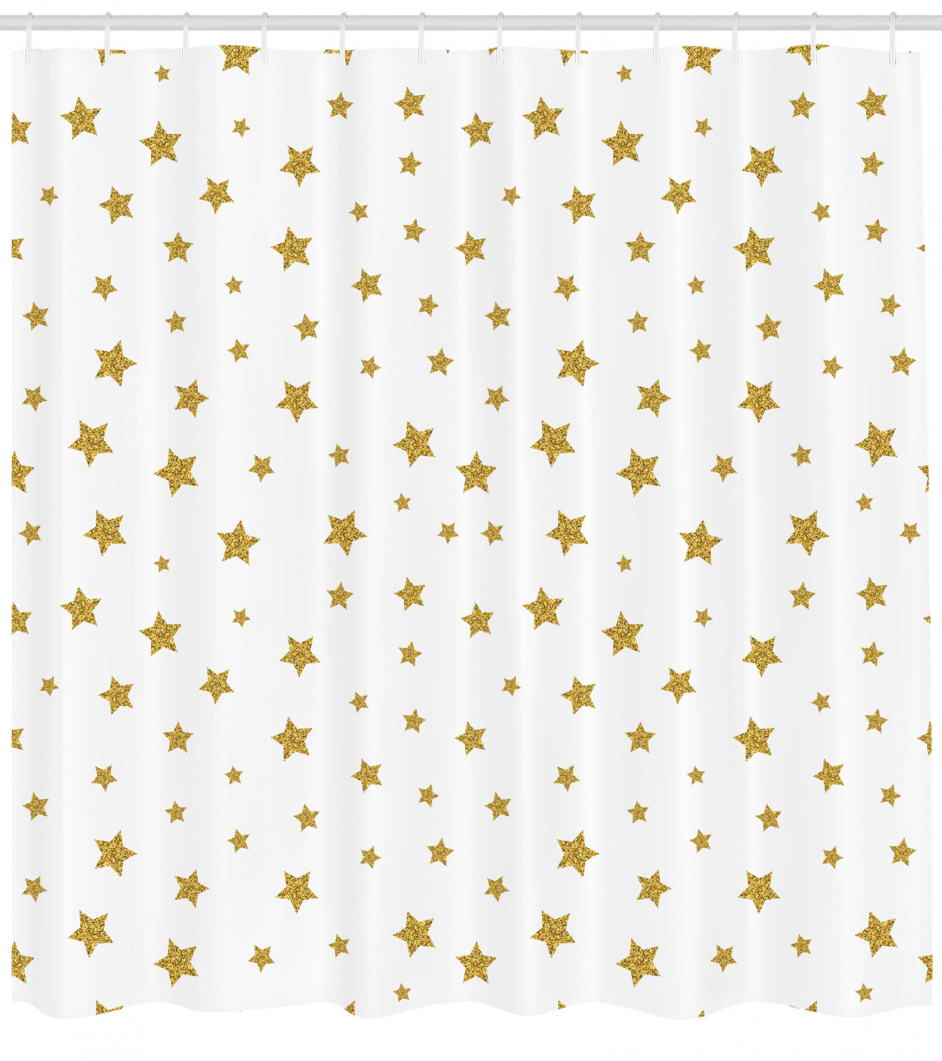 Stylish Yellow Stars Pattern Birthday Shower Curtain - Cute Bathroom Decor