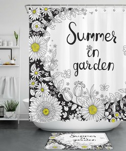 Summer Garden Flowers Shower Curtain - Bathroom Accessory