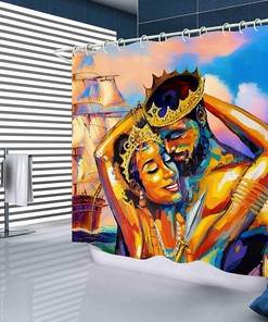 Sunny Yellow African American Shower Curtain - Bathrooms and Accessories Included for Bathroom Decor