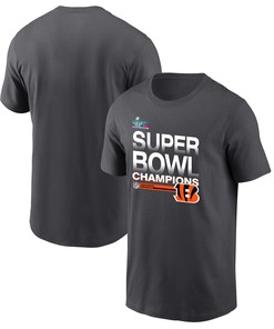 Super Bowl LVII Champions Cincinnati Bengals Locker Room Trophy Collection Dark Heather Men T-Shirt