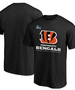 Super Bowl LVII Cincinnati Bengals Team Logo Lockup Black Men T-Shirt