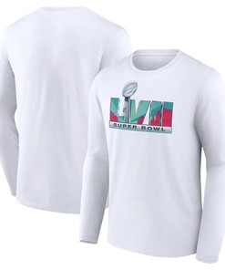 Super Bowl Merchandise SB LVII Logo Long Sleeve T-Shirt - White