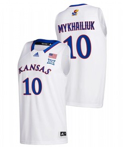 Sviatoslav 10 Kansas Jayhawks Mykhailiuk College Basketball Men Jersey - White