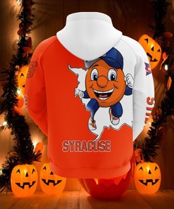 Syracuse Orange Hoodie 3D Zip Hoodie Mascot Long Sleeve Gift for Fan