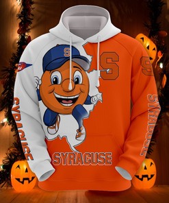 Syracuse Orange Hoodie 3D Zip Hoodie Mascot Long Sleeve Gift for Fan