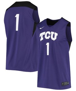 TCU Horned Frogs 1 Basketball Men Jersey - Purple
