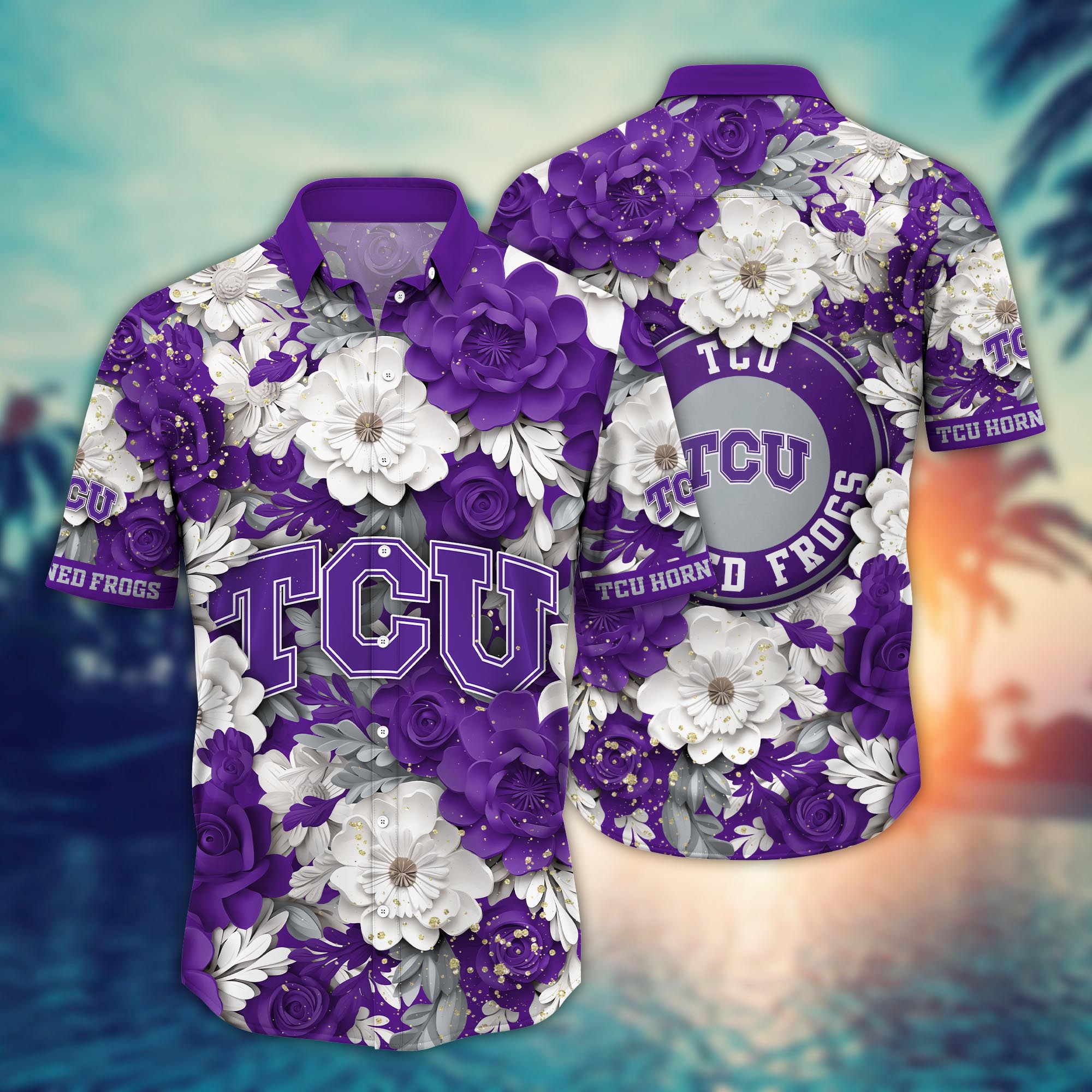 TCU Horned Frogs NCAA Flower Hawaii Shirt For Fans Ver 12