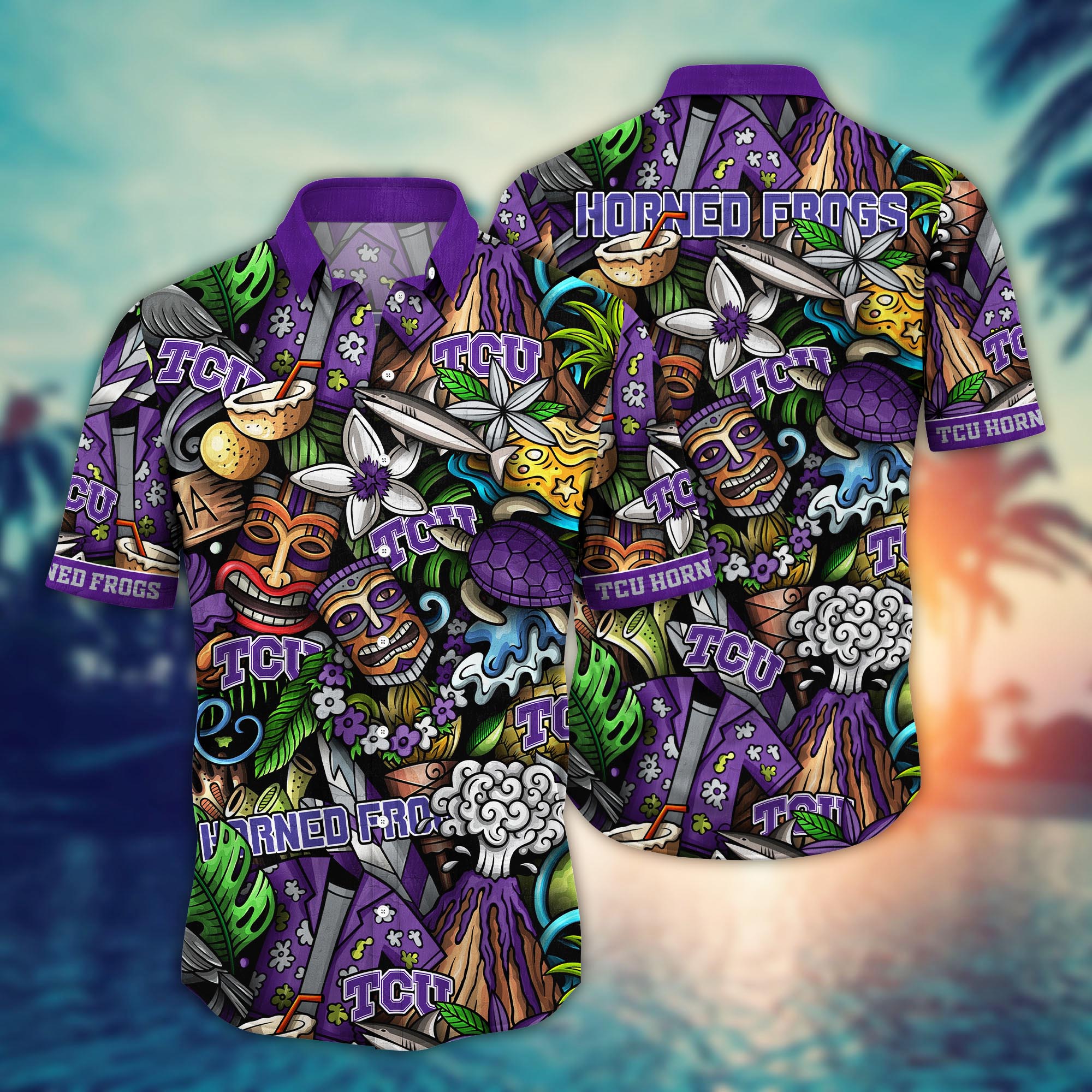 TCU Horned Frogs NCAA Flower Hawaii Shirt For Fans Ver 15