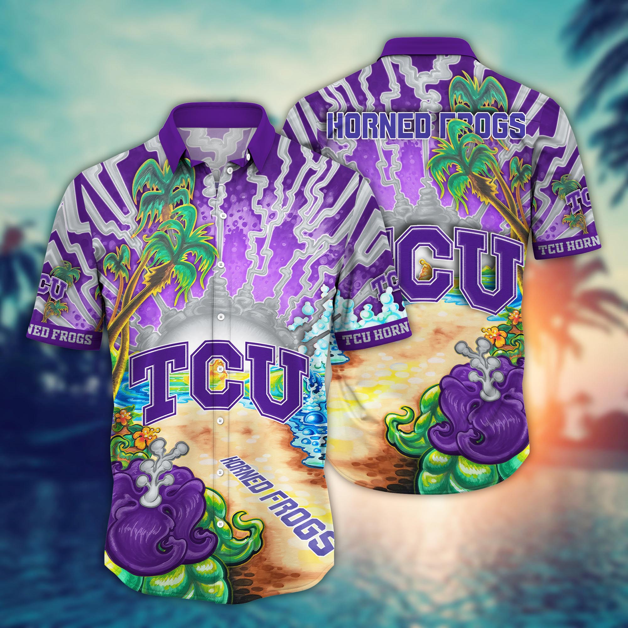 TCU Horned Frogs NCAA Flower Hawaii Shirt For Fans Ver 2