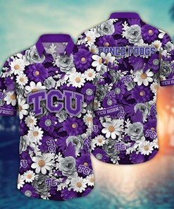 TCU Horned Frogs NCAA Flower Hawaii Shirt For Fans Ver 3