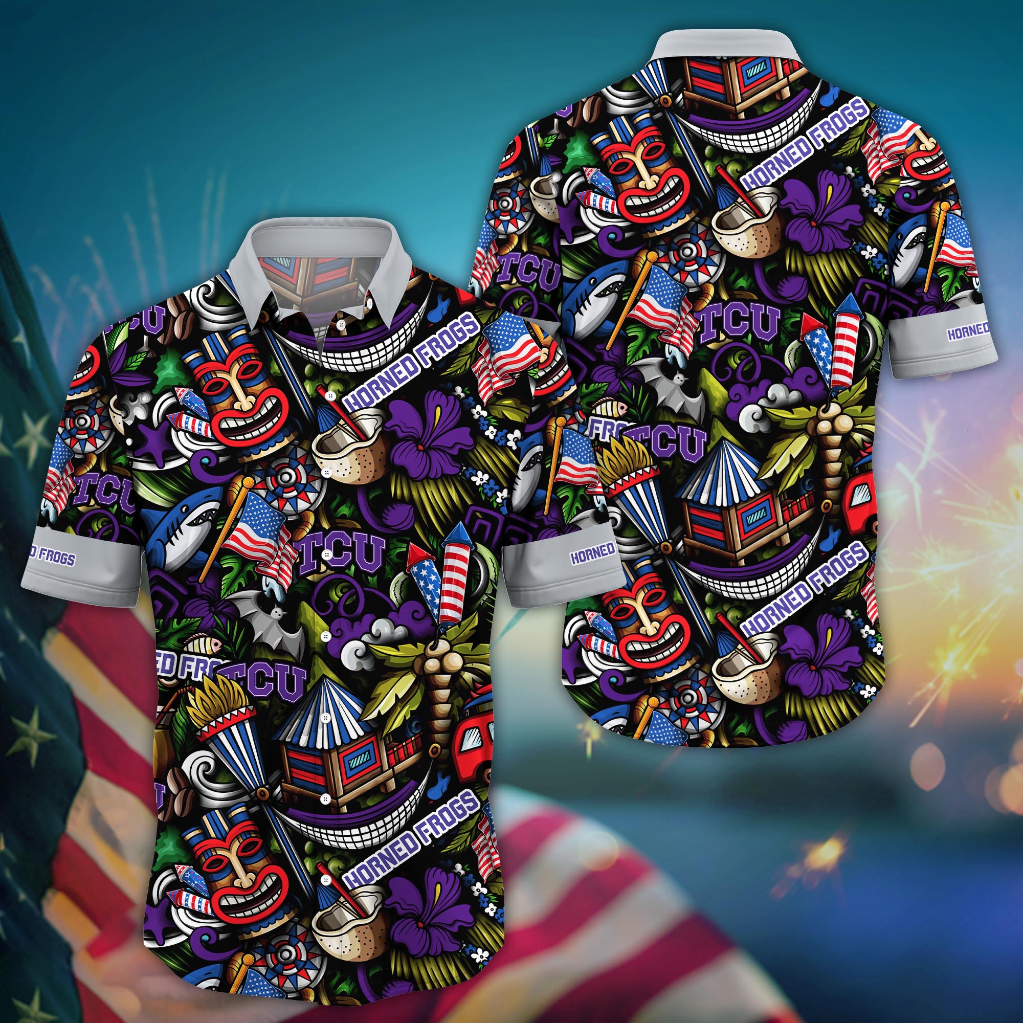 TCU Horned Frogs NCAA Flower Hawaii Shirt For Fans Ver 4