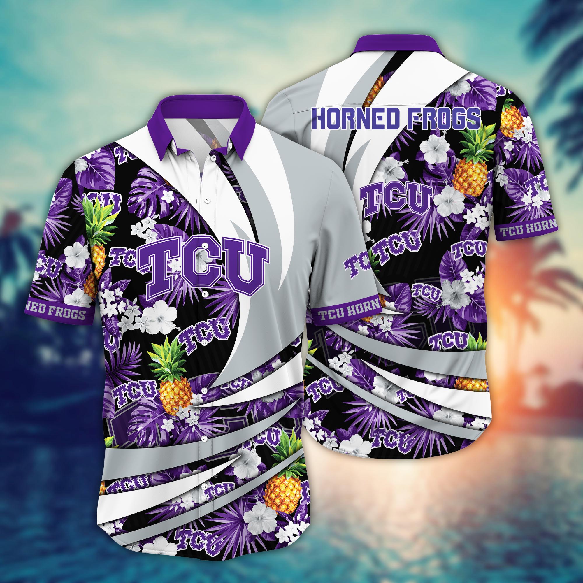 TCU Horned Frogs NCAA Flower Hawaii Shirt For Fans Ver 6