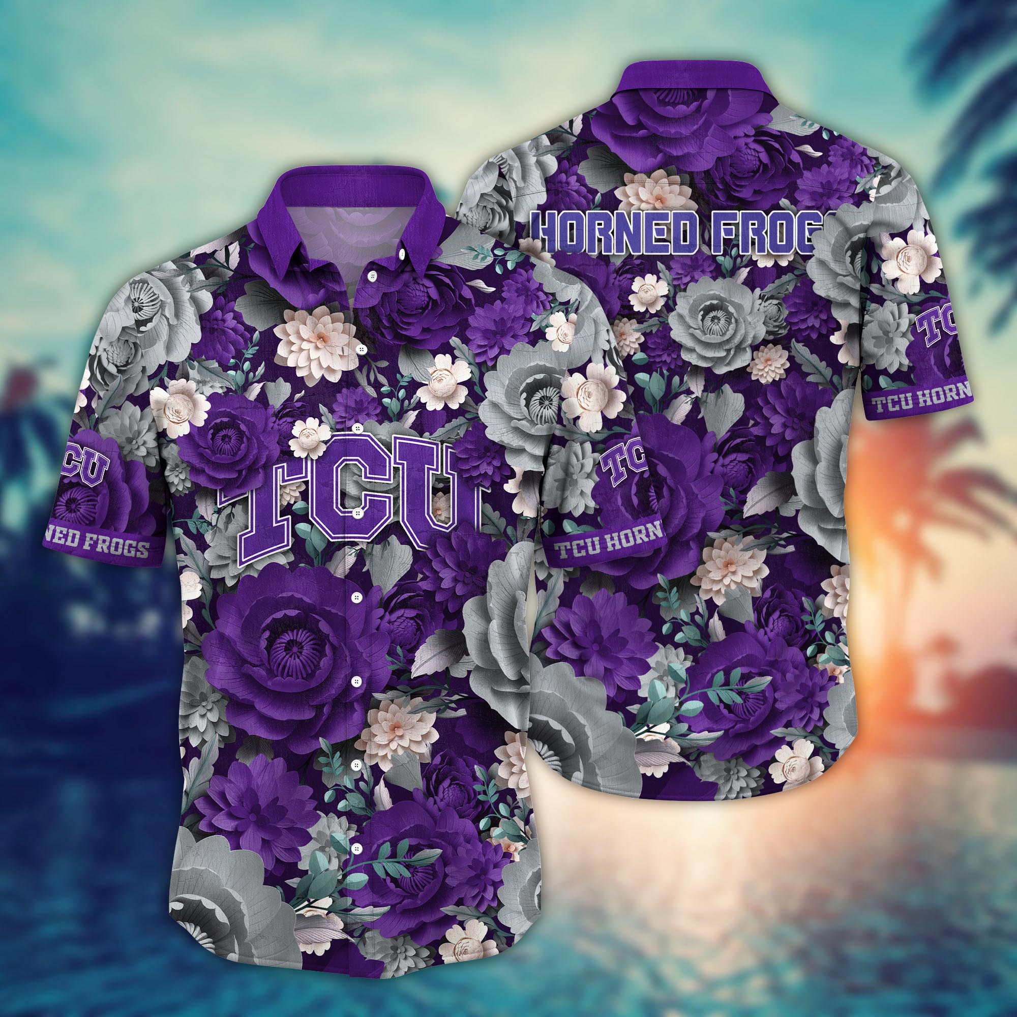 TCU Horned Frogs NCAA Flower Hawaii Shirt For Fans Ver 8