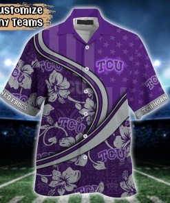 TCU Horned Frogs NCAA US Flag Flower Hawaii Shirt For Fans