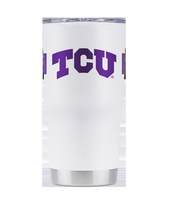 TCU White Tumbler - Great for TCU and Tampa Bay Buccaneers Fans