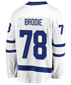 T.J. Brodie 78 Toronto Maple Leafs Stanley Cup 2023 Playoffs Patch Away Breakaway Men Jersey - White