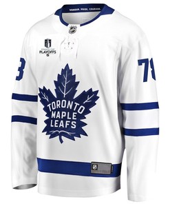 T.J. Brodie 78 Toronto Maple Leafs Stanley Cup 2023 Playoffs Patch Away Breakaway Men Jersey - White