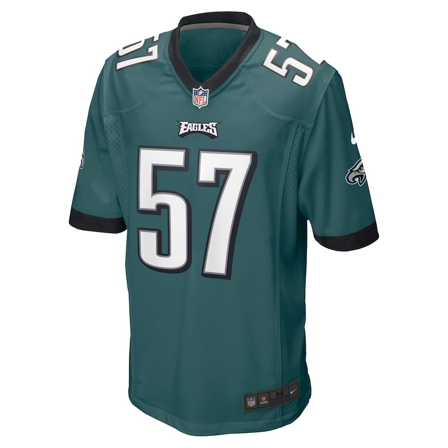 T.J. Edwards 57 Philadelphia Eagles Game Jersey - Midnight Green