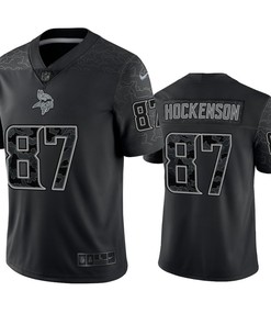 T.J. Hockenson 87 Minnesota Vikings Black Reflective Limited Jersey - Men