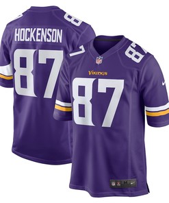 T.J. Hockenson 87 Minnesota Vikings Game Player Jersey - Purple