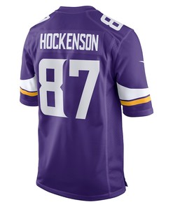 T.J. Hockenson 87 Minnesota Vikings Game Player Jersey - Purple
