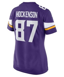 T.J. Hockenson 87 Minnesota Vikings Women's Game Player Jersey - Purple