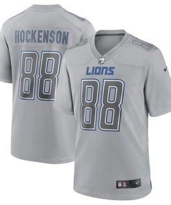 T.J. Hockenson 88 Detroit Lions Men Atmosphere Fashion Game Jersey - Gray