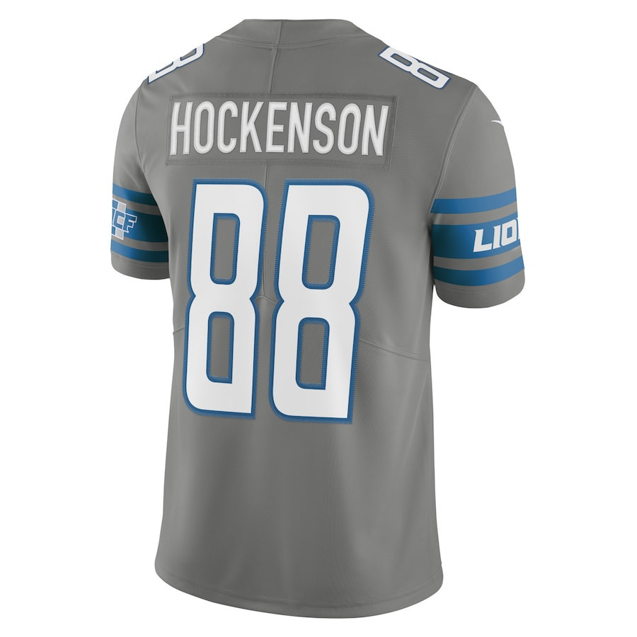 T.J. Hockenson 88 Detroit Lions Vapor Limited Jersey - Steel