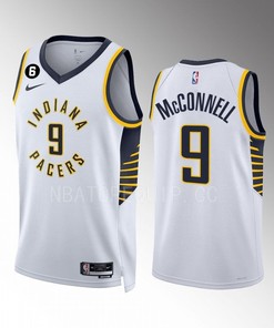 T.J. McConnell 9 Indiana Pacers White Association Edition 2022-23 Men Jersey Swingman