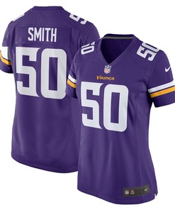 TJ Smith 50 Minnesota Vikings Women's Home Game Player Jersey - Purple