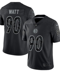 T.J. Watt 90 Pittsburgh Steelers RFLCTV Limited Jersey - Black