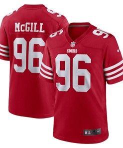 T.Y. McGill 96 San Francisco 49ers Home Game Player Jersey - Scarlet