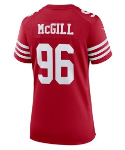 T.Y. McGill 96 San Francisco 49ers Women's Home Game Player Jersey - Scarlet