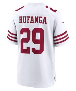 Talanoa Hufanga San Francisco 49ers Away Game Player Jersey - White