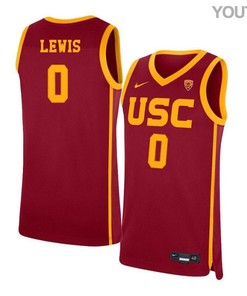 Talin Lewis 0 USC Trojans Elite Basketball Youth Jersey - Red